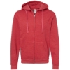 Custom Unisex Full-Zip Hooded Sweatshirt Heather Red