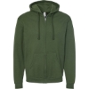 Custom Unisex Full-Zip Hooded Sweatshirt Military Green