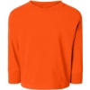 Custom Toddler Cotton Jersey Long Sleeve Tee Orange
