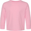 Custom Toddler Cotton Jersey Long Sleeve Tee Pink