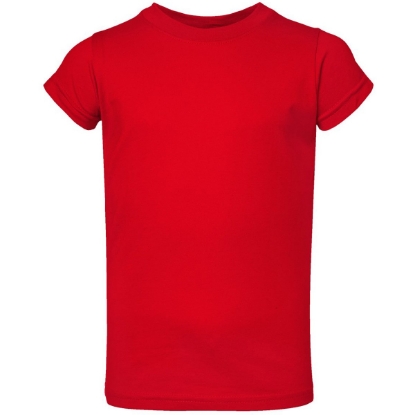 Custom Toddler Girls Fine Jersey Tee Red