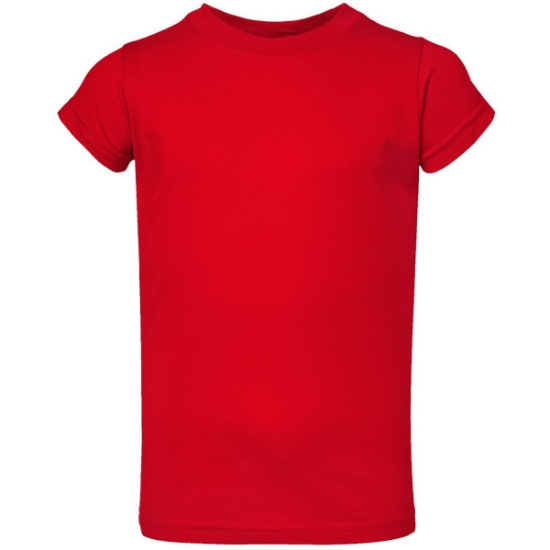 Custom Toddler Girls Fine Jersey Tee Red