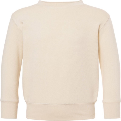 Custom Toddler Fleece Crewneck Sweatshirt Natural