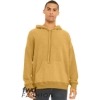 Custom Unisex FWD Fashion Sueded Fleece Hoodie Sweatshirt Heather Mustard