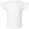 Custom Toddler Flutter Sleeve Tee White