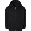 Custom Toddler Full-Zip Fleece Hoodie Sweatshirt Black