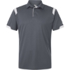 Custom Unisex On the Rise Polo Graphite/ White