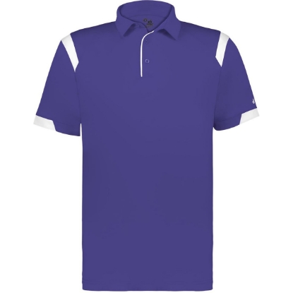 Custom Unisex On the Rise Polo Purple/ White