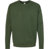 Custom Unisex Fleece Crewneck Sweatshirt Military Green