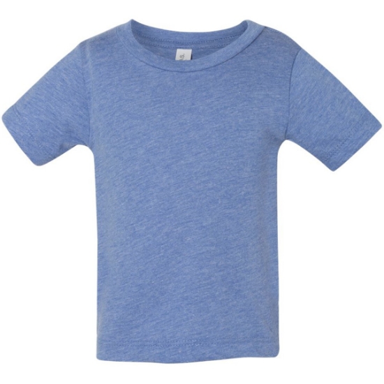 Custom Infant Triblend Tee Blue Triblend