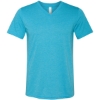 Custom Unisex Triblend V-Neck Tee Aqua Triblend