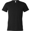 Custom Unisex Triblend V-Neck Tee Black Heather Triblend