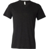 Custom Unisex Triblend V-Neck Tee Charcoal Black Triblend