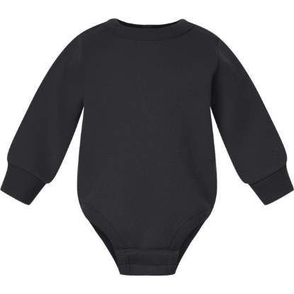 Custom Infant Fleece Bodysuit Black