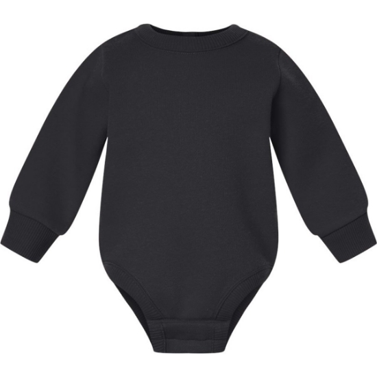 Custom Infant Fleece Bodysuit Black