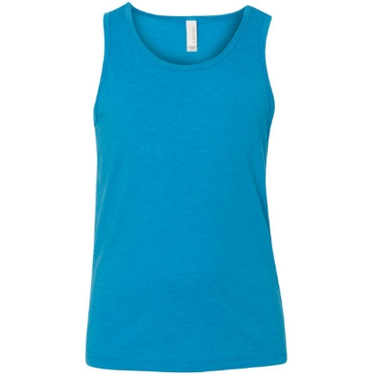 Custom Youth Jersey Tank Neon Blue