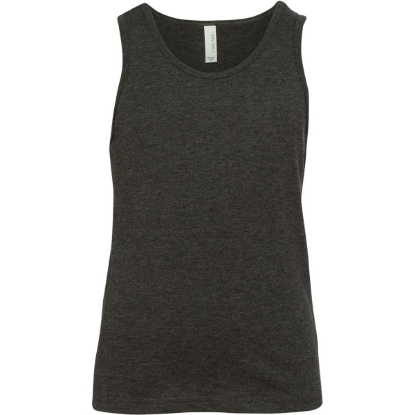Custom Youth Heather CVC Tank Dark Grey Heather
