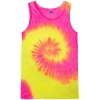 Custom Unisex Tie-Dyed Tank Top Fluorescent Swirl