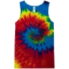 Custom Unisex Tie-Dyed Tank Top Reactive Rainbow