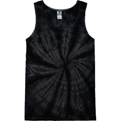 Custom Unisex Tie-Dyed Tank Top Spider Black