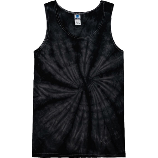 Custom Unisex Tie-Dyed Tank Top Spider Black