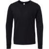 Custom Youth Heather CVC Long Sleeve Tee Solid Black Blend
