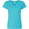 Custom Womens Fine Jersey V-Neck Tee Caribbean