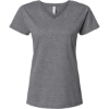 Custom Womens Fine Jersey V-Neck Tee Granite Heather