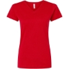 Custom Womens Fine Jersey V-Neck Tee Red