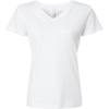 Custom Womens Fine Jersey V-Neck Tee White