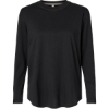 Custom Womens Fine Jersey Long Sleeve Tee Black