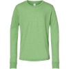 Custom Youth Triblend Long Sleeve Tee Green Triblend