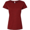 Custom Womens Fine Jersey Tee Cardinal Blackout