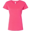 Custom Womens Fine Jersey Tee Hot Pink