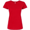 Custom Womens Fine Jersey Tee Red