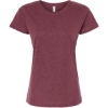 Custom Womens Fine Jersey Tee Vintage Burgundy