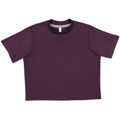 Custom Womens Boxy Tee Plum