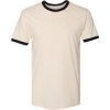 Custom Unisex Cotton Ringer T-Shirt Natural/ Black