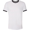 Custom Unisex Cotton Ringer T-Shirt White/ Black