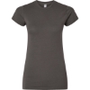 Custom Womens Fitted Fine Jersey Tee Charcoal