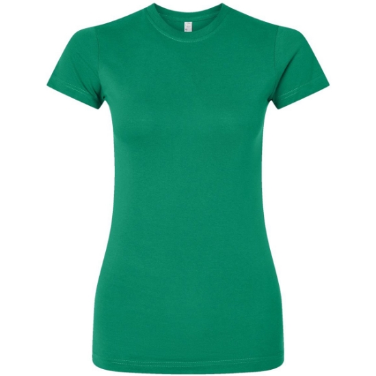 Custom Womens Fitted Fine Jersey Tee Kelly