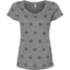 Custom Womens Star Print Scoop Neck Tee Granite Heather Star