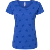 Custom Womens Star Print Scoop Neck Tee Royal Star