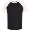 Custom Unisex Cotton Raglan T-Shirt Natural/ Black