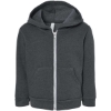 Custom Toddler Sponge Fleece Full-Zip Hoodie Sweatshirt Dark Grey Heather