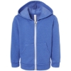 Custom Toddler Sponge Fleece Full-Zip Hoodie Sweatshirt Heather True Royal