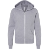 Custom Youth Sponge Fleece Full-Zip Hoodie Sweatshirt Athletic Heather