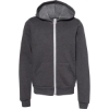 Custom Youth Sponge Fleece Full-Zip Hoodie Sweatshirt Dark Grey Heather