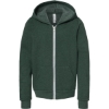 Custom Youth Sponge Fleece Full-Zip Hoodie Sweatshirt Heather Forest