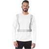 Custom Mens USA-Made Hi-Visibility Long Sleeve Performance T-Shirt White